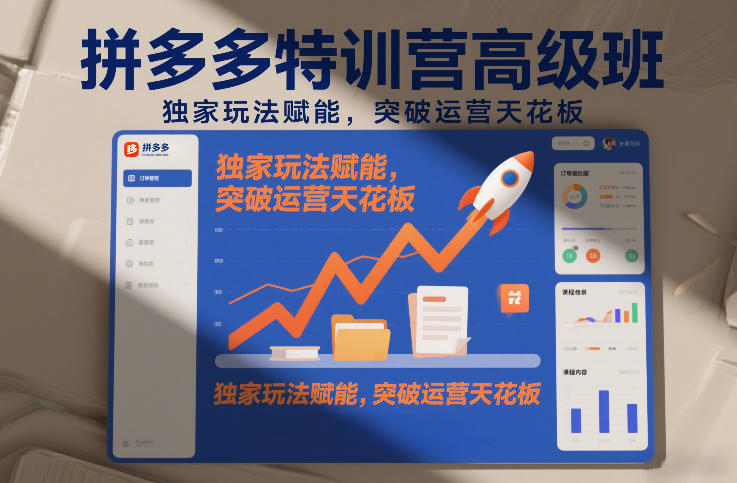 拼多多特训营高阶班，独家玩法赋能，突破运营天花板(更新26年3月)-琴书聊项目