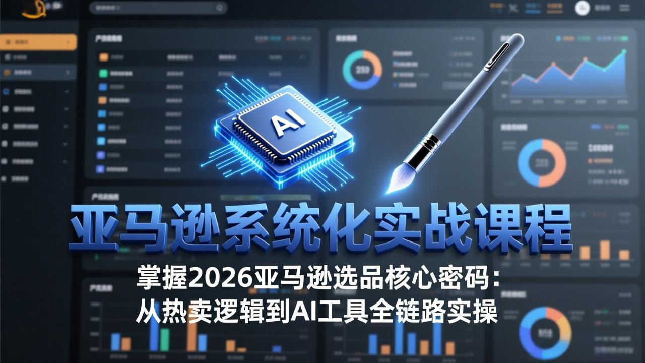 亚马逊系统化实战课-更新3月：2026最新选品方法论，从热卖原因分析到AI作图，提升选品成功率-琴书聊项目