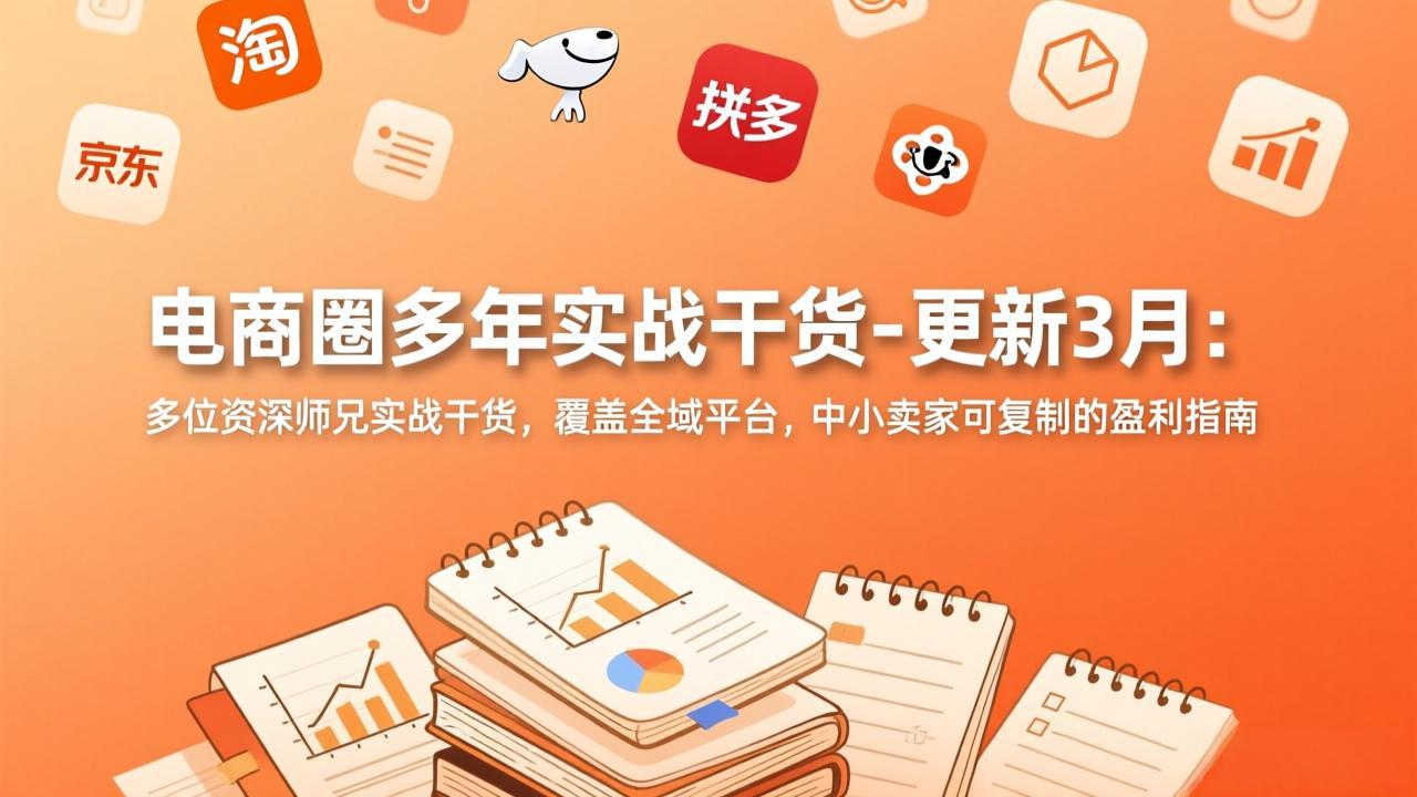 电商圈多年实战干货-更新3月：多位资深师兄实战干货，覆盖全域平台，中小卖家可复制的盈利指南-琴书聊项目