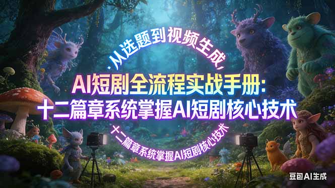 AI 短剧全流程实战手册：从选题到视频生成，十二篇章系统掌握 AI 短剧核心技术-琴书聊项目