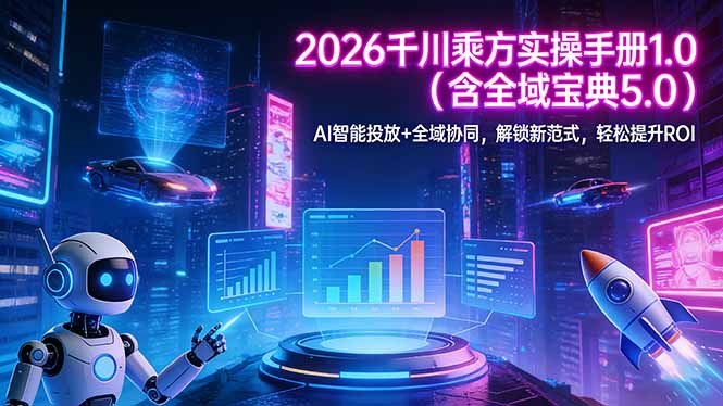 2026 千川乘方实操手册 1.0(含全域宝典 5.0-琴书聊项目
