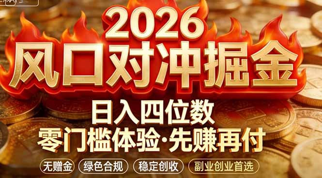 2026美金对冲套利，无赠金对冲策略保驾护航，低门槛易上手实操。单人单日收益2000+-琴书聊项目