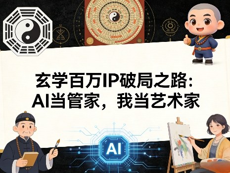 玄学百万IP破局之路：AI当管家，我当艺术家-琴书聊项目