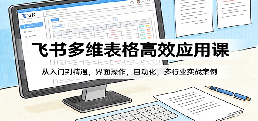 飞书多维表格高效应用课：从入门到精通，界面操作，自动化，多行业实战案例-琴书聊项目