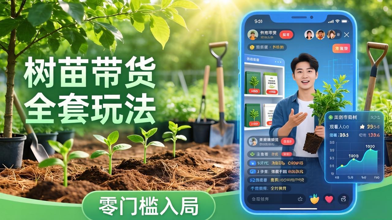 视频号AI树苗带货全套玩法：零门槛入局，掌握豆包、千问等AI工具制作树苗视频的全套流程-琴书聊项目