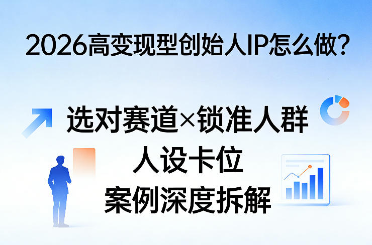 2026高变现型创始人IP怎么做？选对赛道×锁准人群×人设卡位×案例深度拆解-琴书聊项目