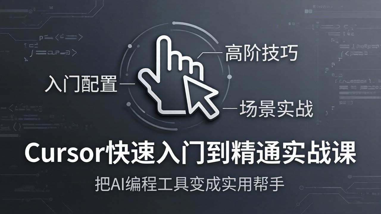 Cursor快速入门到精通实战课：入门配置+高阶技巧+场景实战，把AI编程工具变成实用帮手-琴书聊项目