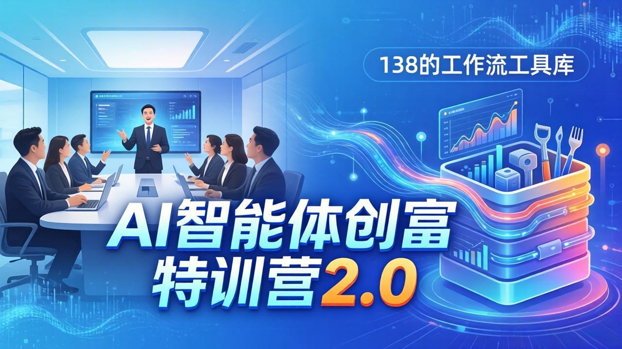 AI智能体创富训练营2.0：3天闭门直播+视频课+工具库，从0到1搭建智能体附138个工作流-琴书聊项目