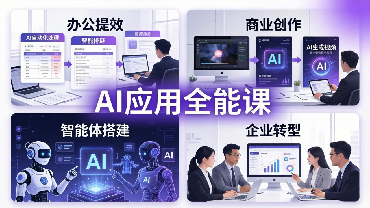 AIGC 应用全能课：办公提效、商业创作、智能体搭建、企业转型，一站式学会AI应用-琴书聊项目