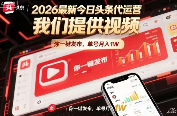 今日头条躺賺模式，你9我1，操作简单，一键发布，单机日入数百，长期合作【揭秘】-琴书聊项目