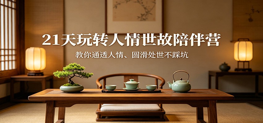 21天玩转人情世故陪伴营：教你通透人情、圆滑处世不踩坑-琴书聊项目
