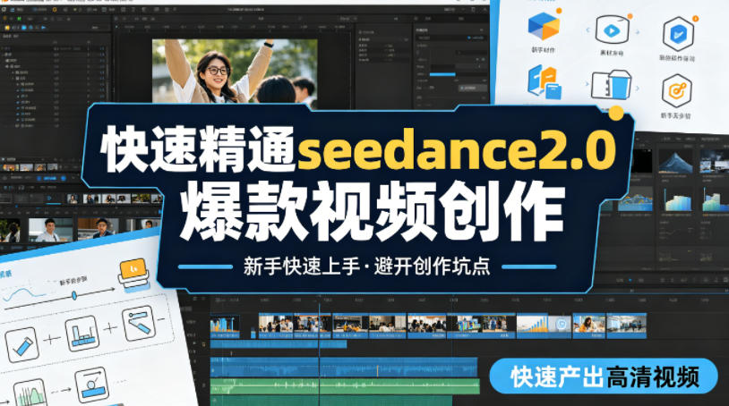 快速精通seedance2.0爆款视频创作，快速产出高清视频，避开大量创作坑点，新手也能快速上手-琴书聊项目