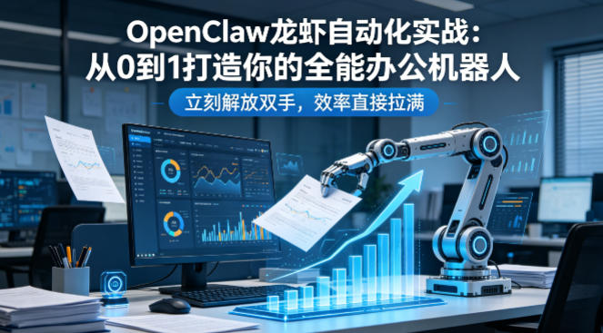 OpenClaw龙虾自动化实战：从0到1打造你的全能办公机器人，立刻解放双手，效率直接拉满-琴书聊项目