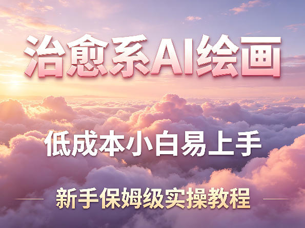 治愈系AI绘画提示词项目，低成本小白易上手，每天10分钟，新手保姆级实操教程-琴书聊项目