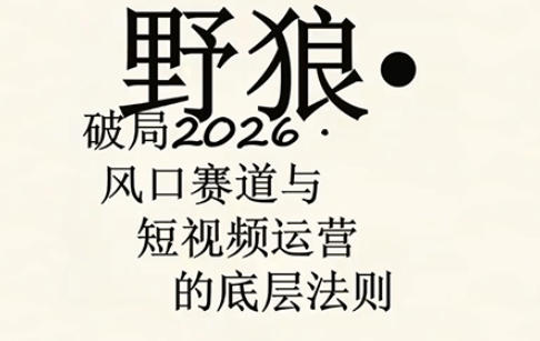 野狼团队·多平台实操运营课，覆盖AI口播、服装、好物、漫剪等热门玩法(更新4月)-琴书聊项目