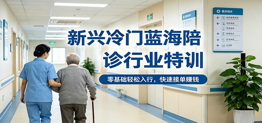 新兴冷门蓝海陪诊行业特训，零基础轻松入行，快速接单赚钱-琴书聊项目