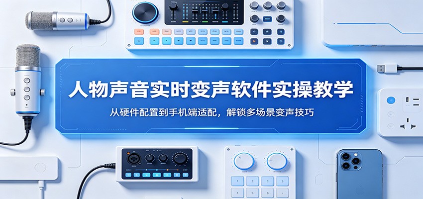 人物声音实时变声软件实操教学：从硬件配置到手机端适配，解锁多场景变声技巧-琴书聊项目