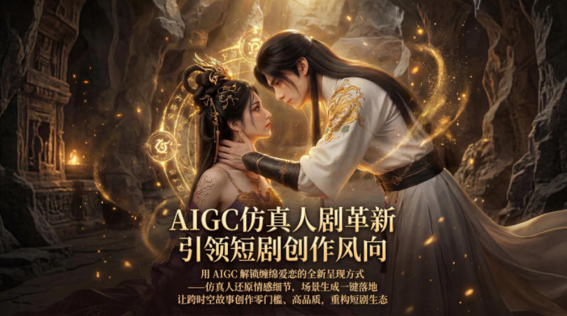 AIGC仿真人《合欢宗》短剧教学，用AIGC解锁缠绵爱恋的全新呈现方式，让跨时空故事创作零门槛、高品质，重构短剧生态-琴书聊项目