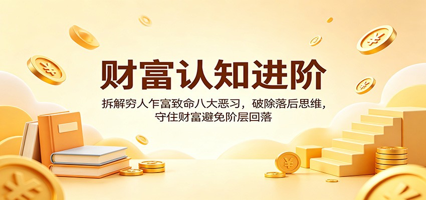 财富认知进阶：拆解穷人乍富致命八大恶习，破除落后思维，守住财富避免阶层回落-琴书聊项目