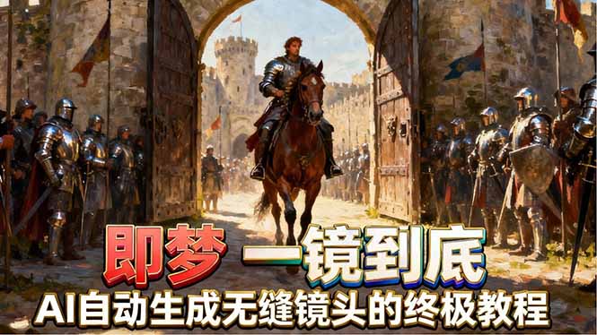 即梦AI一镜到底终极教程，智能补帧+运镜技巧，AI自动生成无缝丝滑长镜头高效出片-琴书聊项目