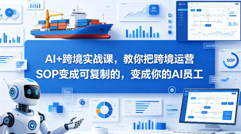 AI+跨境实战课，教你把跨境运营S0变成可复制的，变成你的AI员工-琴书聊项目