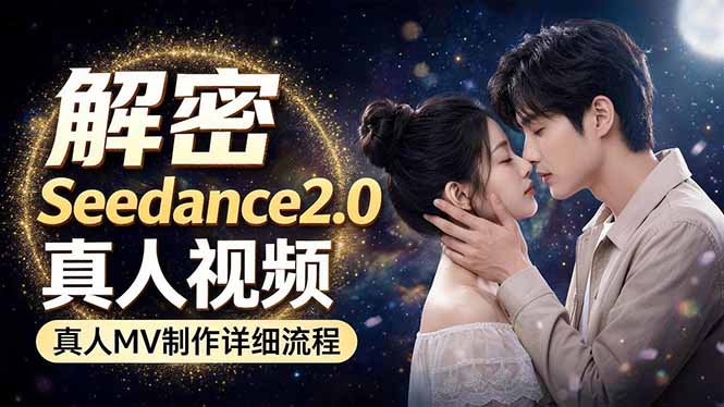 Seedance 2.0电影级真人 MV全流程拆解：提示词、运镜、粒子特效，手把手实操-琴书聊项目