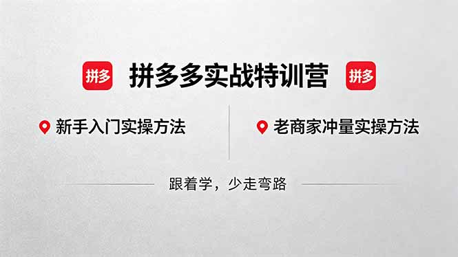 拼多多实战特训营(更新5月3-琴书聊项目
