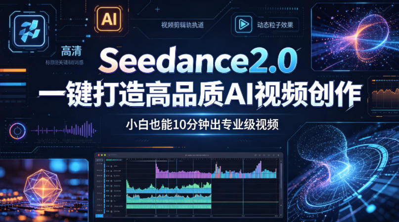 Seedance2.0一键打造高品质AI视频创作，小白也能10分钟出专业级视频-琴书聊项目