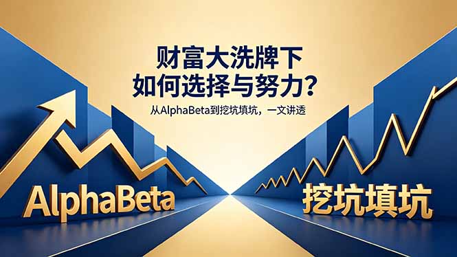 付费文章：财富大洗牌下如何选择与努力？从AlphaBeta到挖坑填坑，一文讲透-琴书聊项目