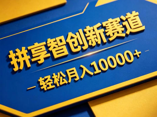 拼享智创新赛道，轻松月入1W+，门槛极低、收益稳定、可长期放大的轻资产项目【揭秘】-琴书聊项目