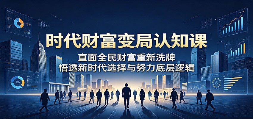 时代财富变局认知课：直面全民财富重新洗牌，悟透新时代选择与努力底层逻辑-琴书聊项目