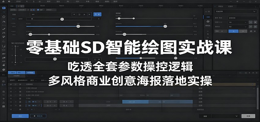 零基础SD智能绘图实战课：吃透全套参数操控逻辑，多风格商业创意海报落地实操-琴书聊项目