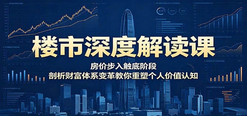 楼市深度解读课：房价步入触底阶段，剖析财富体系变革教你重塑个人价值认知-琴书聊项目