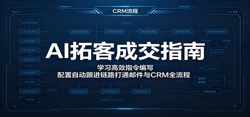 AI拓客成交指南：学习高效指令编写，配置自动跟进链路打通邮件与CRM全流程-琴书聊项目
