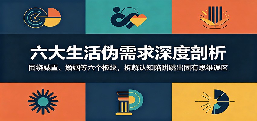 六大生活伪需求深度剖析：围绕减重、婚姻等六个板块，拆解认知陷阱跳出固有思维误区-琴书聊项目