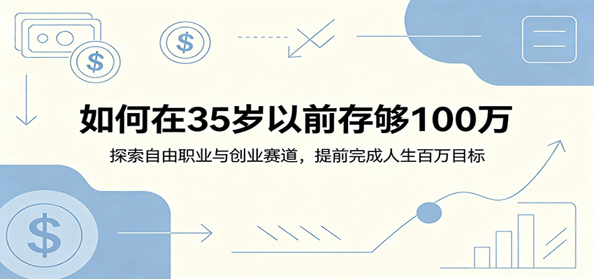 如何在35岁以前存够100万：探索自由职业与创业赛道，提前完成人生百万目标-琴书聊项目