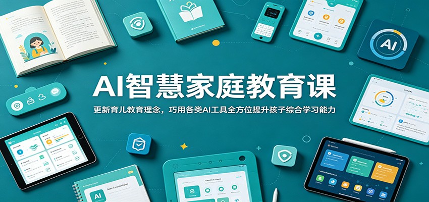 AI智慧家庭教育课：更新育儿教育理念，巧用各类AI工具全方位提升孩子综合学习能力-琴书聊项目
