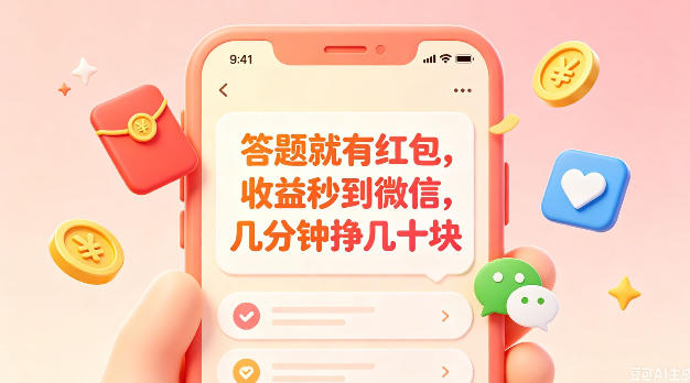 答题就有红包，收益秒到微信，几分钟挣几十块，学生党上班族宝妈都可以玩【揭秘】-琴书聊项目
