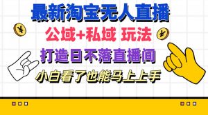（11586期）最新淘宝无人直播 公域+私域玩法打造真正的日不落直播间 小白看了也能…-琴书聊项目