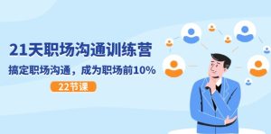 21天职场沟通特训营，搞定职场沟通，成为职场前10%（22节）-琴书聊项目