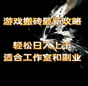 （11662期）游戏搬砖最新攻略，轻松日入上千，适合工作室和副业。-琴书聊项目