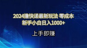 （11680期）2024撸快递最新玩法零成本新手小白日入1000+-琴书聊项目