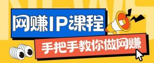 ip合伙人打造1.0，从0到1教你做网创，实现月入过万【揭秘】-琴书聊项目