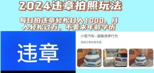（11743期）2024违章拍照新玩法，推广躺赚+拍照赚钱双模式，日入1000+-琴书聊项目