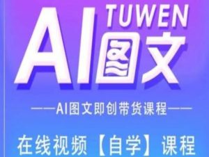 图文AI带货全流程操作，AI图文即创带货课程-琴书聊项目