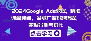 2024Google Ads教程，精准询盘秘籍，谷歌广告投放流程，数据分析与优化-琴书聊项目