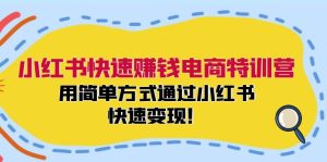 小红书快速赚钱电商特训营:用简单方式通过小红书快速变现!(55节)-琴书聊项目