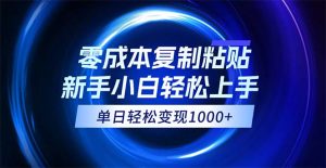（12121期）0成本复制粘贴，小白轻松上手，无脑日入1000+，可批量放大-琴书聊项目