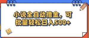 （12244期）小说全自动撸金，可批量日入500+-琴书聊项目