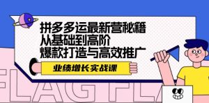 （12260期）拼多多运最新营秘籍：业绩 增长实战课，从基础到高阶，爆款打造与高效推广-琴书聊项目